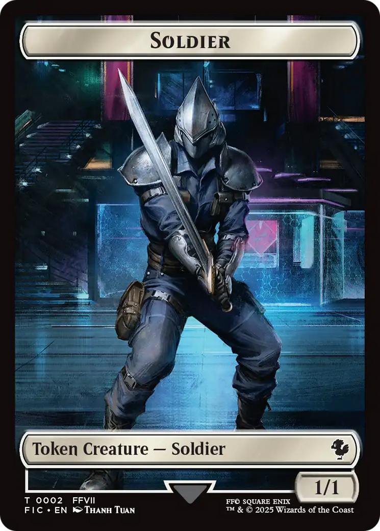 Soldier // Rebel Double-Sided Token [FINAL FANTASY Commander Tokens] | Total Play