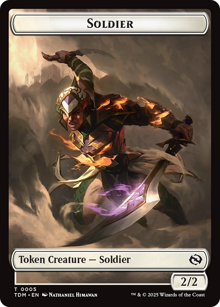 Soldier (0004) // Soldier (0005) Double-Sided Token [Tarkir: Dragonstorm Tokens] | Total Play