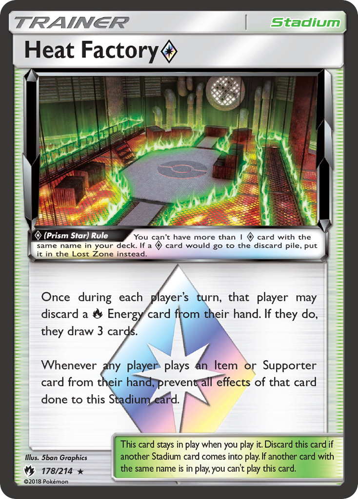 Heat Factory (178/214) (Prism Star) [Sun & Moon: Lost Thunder] | Total Play