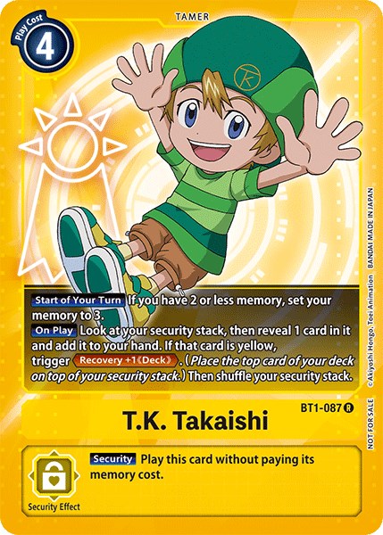 T.K. Takaishi [BT1-087] (Official Tournament Pack Vol.3) [Release Special Booster Promos] | Total Play