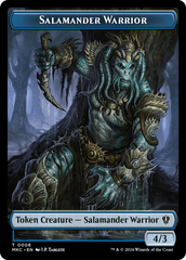 Salamander Warrior // Zombie Double-Sided Token [Murders at Karlov Manor Commander Tokens] | Total Play