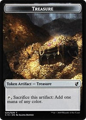 Treasure // Human Double-Sided Token [Commander 2019 Tokens] | Total Play
