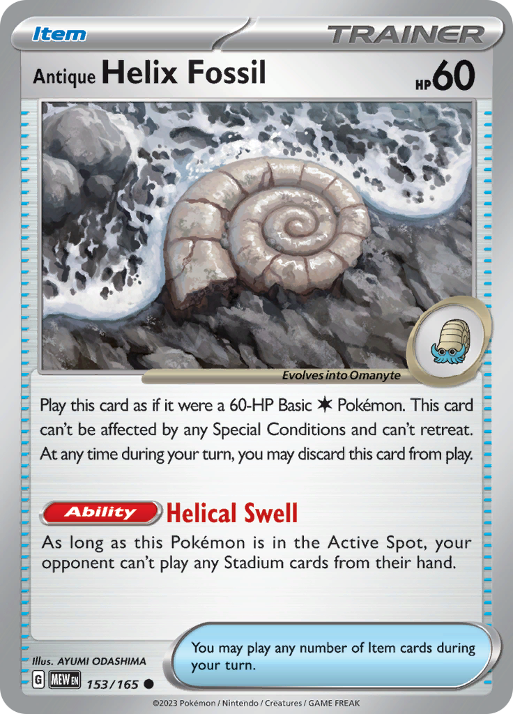 Antique Helix Fossil (153/165) [Scarlet & Violet 151] | Total Play