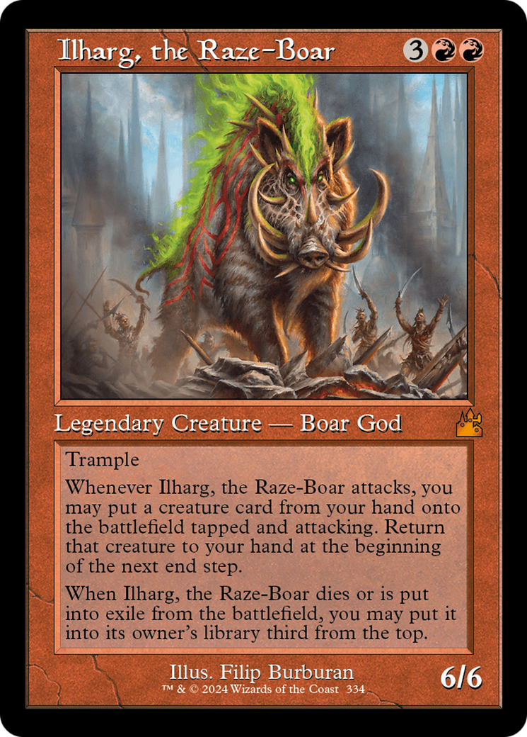 Ilharg, the Raze-Boar (Retro Frame) [Ravnica Remastered] | Total Play