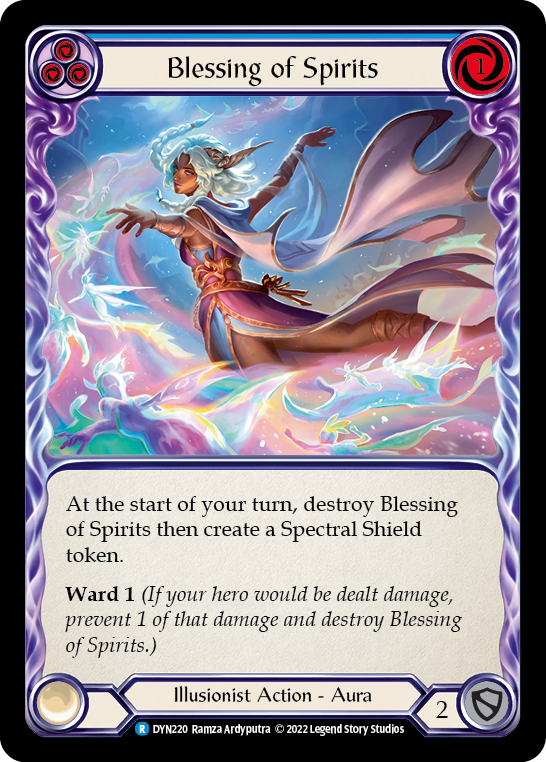 Blessing of Spirits (Blue) [DYN220] (Dynasty)  Rainbow Foil | Total Play