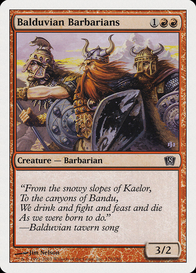 Balduvian Barbarians [Eighth Edition] | Total Play
