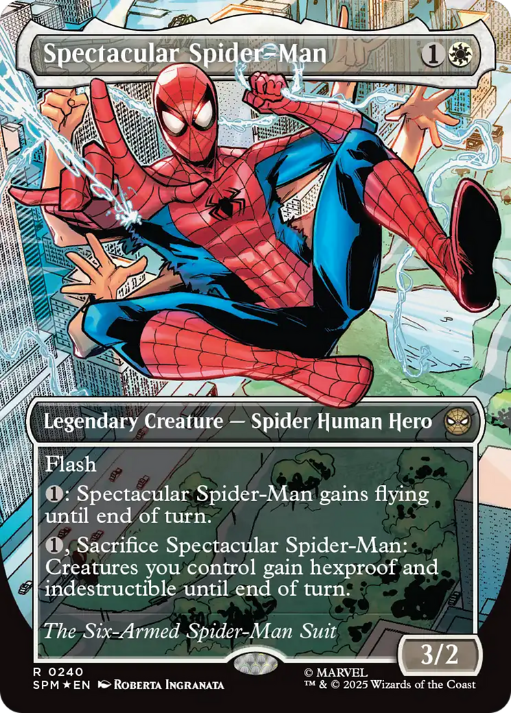 Spectacular Spider-Man (0240) (Borderless) (Textured Foil) [Marvel's Spider-Man] | Total Play