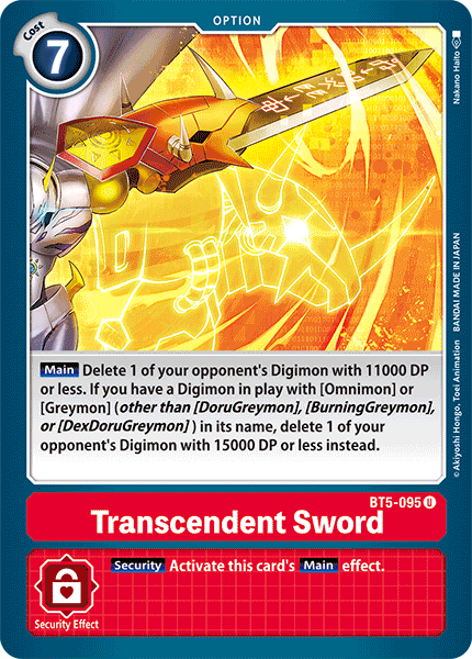 Transcendent Sword [BT5-095] [Battle of Omni] | Total Play