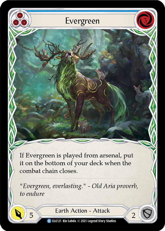 Evergreen (Blue) [ELE121] (Tales of Aria)  1st Edition Rainbow Foil | Total Play