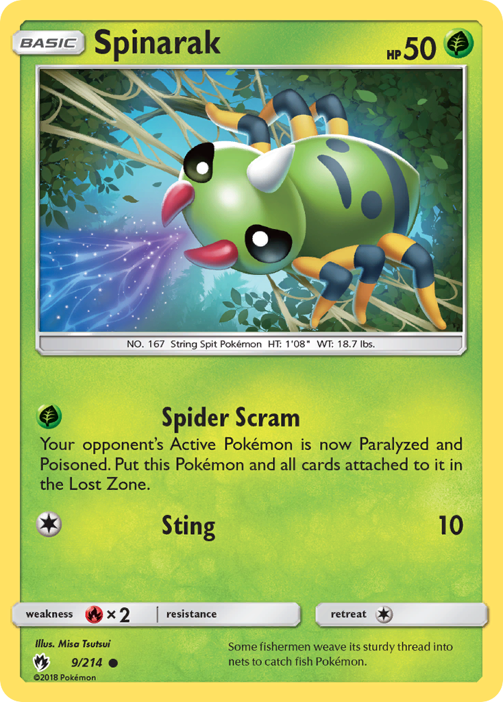 Spinarak (9/214) [Sun & Moon: Lost Thunder] | Total Play