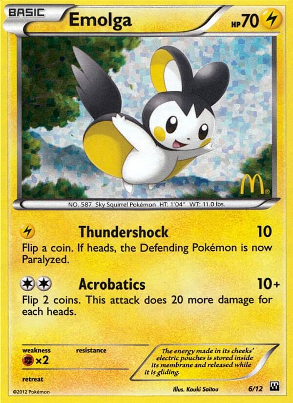 Emolga (6/12) [McDonald's Promos: 2012 Collection] | Total Play