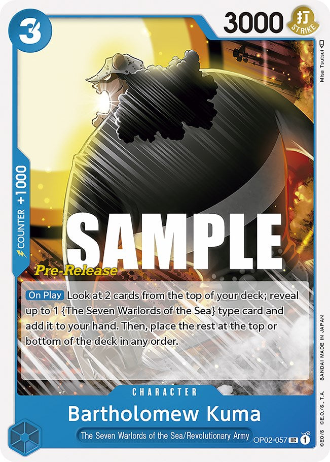 Bartholomew Kuma [Paramount War Pre-Release Cards] | Total Play