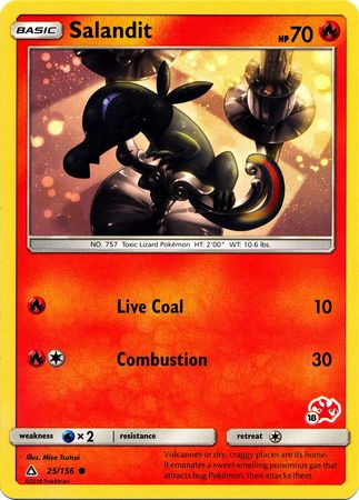 Salandit (25/156) (Charizard Stamp #18) [Battle Academy 2020] | Total Play