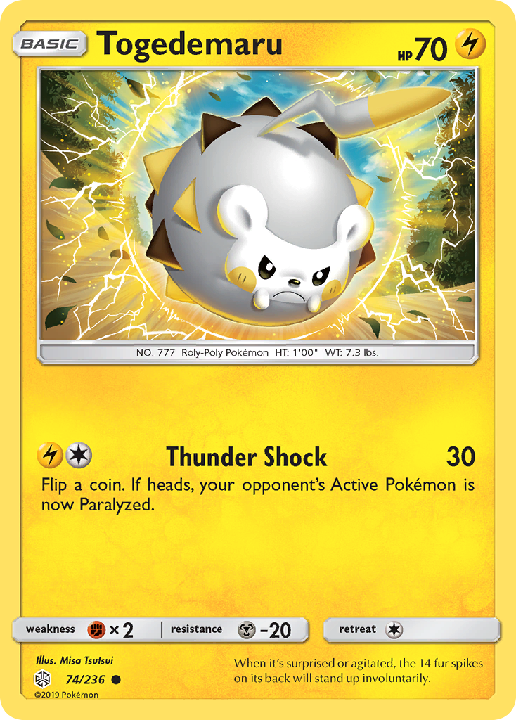 Togedemaru (74/236) [Sun & Moon: Cosmic Eclipse] | Total Play