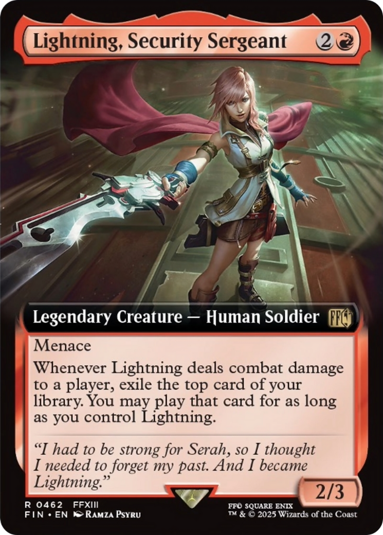 Lightning, Security Sergeant (Extended Art) [FINAL FANTASY] | Total Play