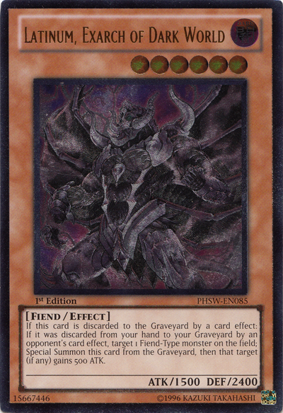 Latinum, Exarch of Dark World [PHSW-EN085] Ultimate Rare | Total Play