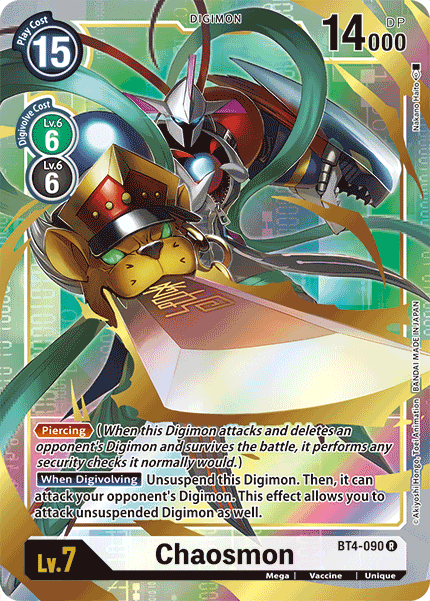 Chaosmon [BT4-090] (Alternate Art) [Great Legend] | Total Play