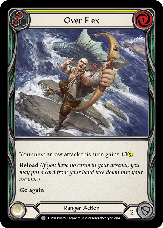 Over Flex (Yellow) [ELE220] (Tales of Aria)  1st Edition Rainbow Foil | Total Play