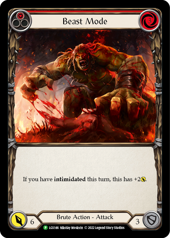 Beast Mode (Red) [LGS146] (Promo)  Rainbow Foil | Total Play