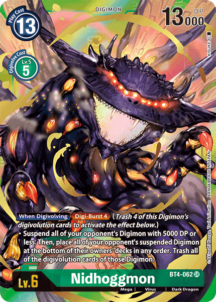 Nidhoggmon [BT4-062] (Alternate Art) [Great Legend] | Total Play