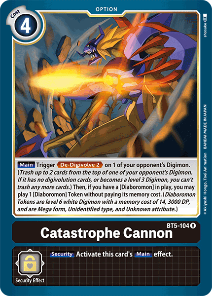 Catastrophe Cannon [BT5-104] [Battle of Omni] | Total Play