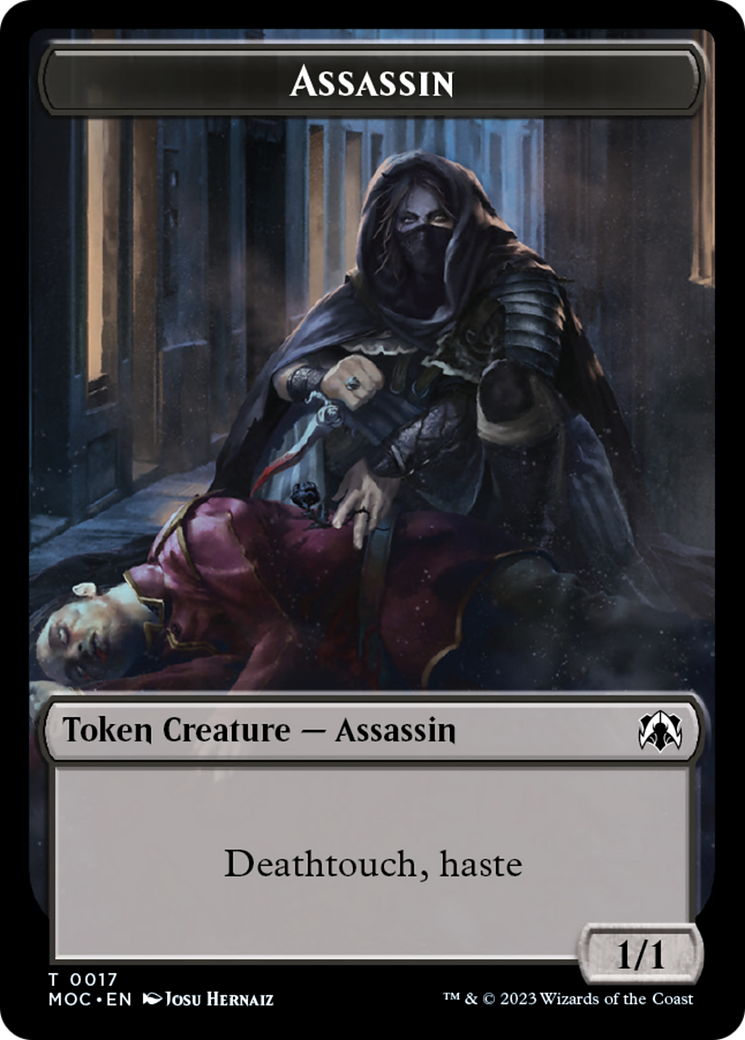 Assassin // Knight (10) Double-Sided Token [March of the Machine Commander Tokens] | Total Play