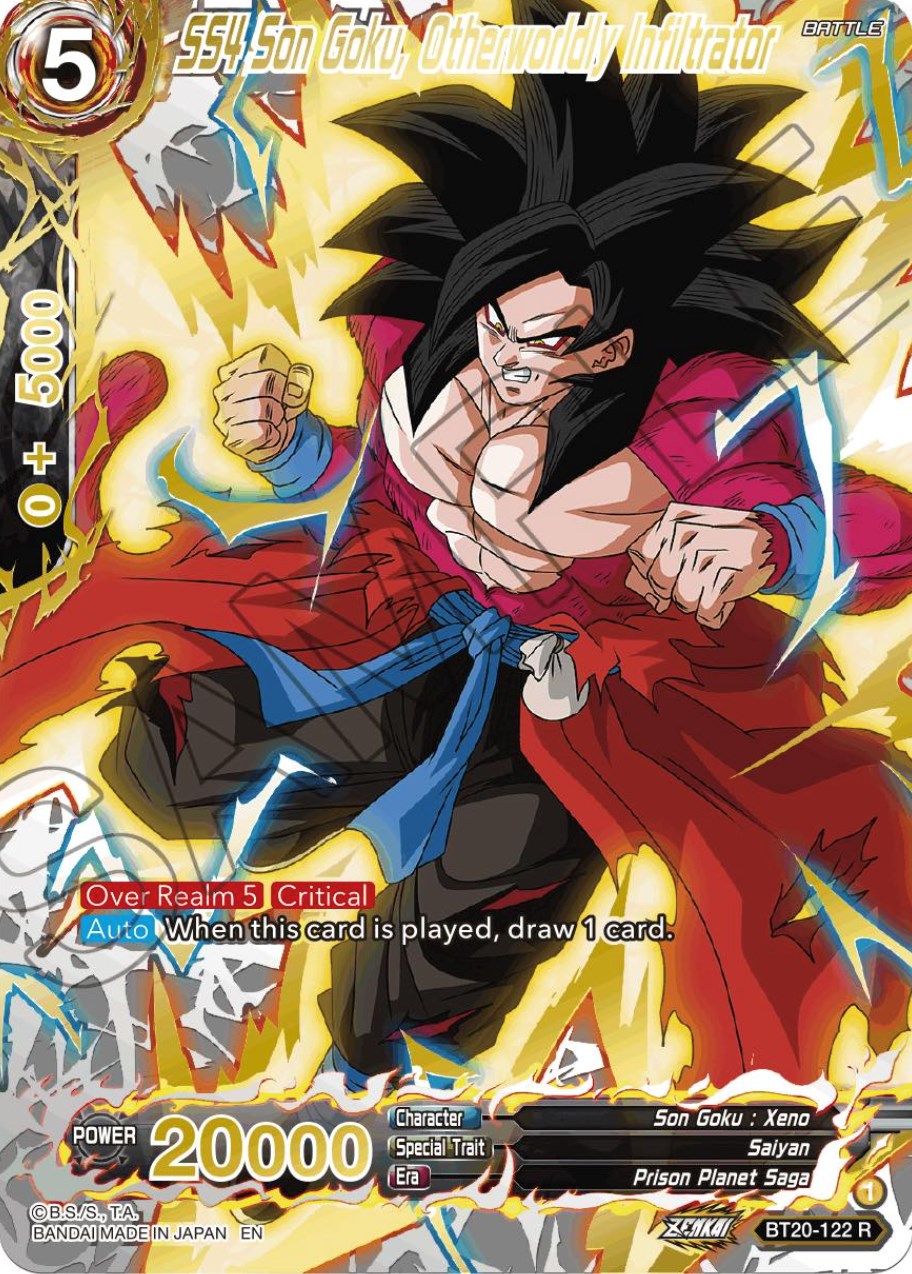 SS4 Son Goku, Otherworldly Infiltrator (Gold-Stamped) (BT20-122) [Power Absorbed] | Total Play