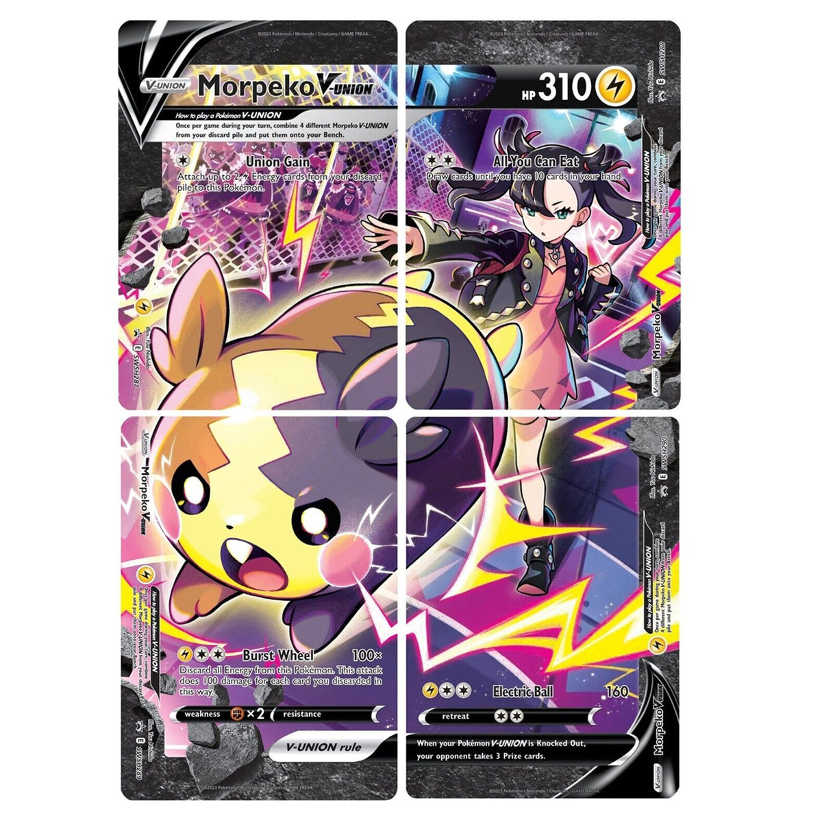 Morpeko V-Union (SWSH287-290) (Set of 4) [Sword & Shield: Black Star Promos] | Total Play