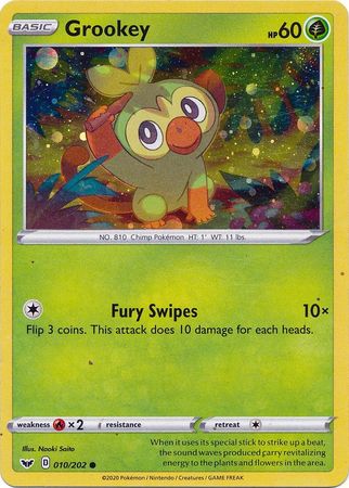 Grookey (010/202) (Cosmos Holo) [Sword & Shield: Base Set] | Total Play