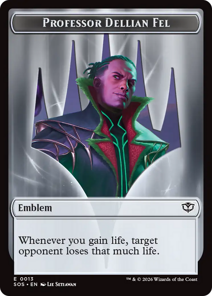Professor Dellian Fel // Pest (0008) Double-Sided Token [Secrets of Strixhaven Tokens] | Total Play