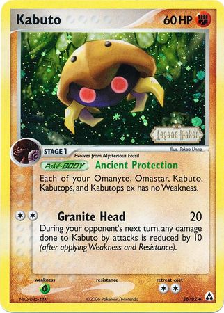 Kabuto (36/92) (Stamped) [EX: Legend Maker] | Total Play