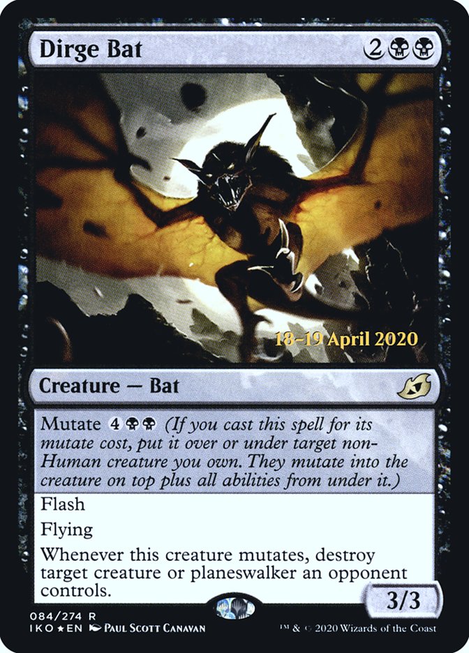 Dirge Bat [Ikoria: Lair of Behemoths Prerelease Promos] | Total Play