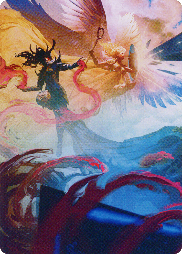 Drana and Linvala Art Card [March of the Machine Art Series] | Total Play