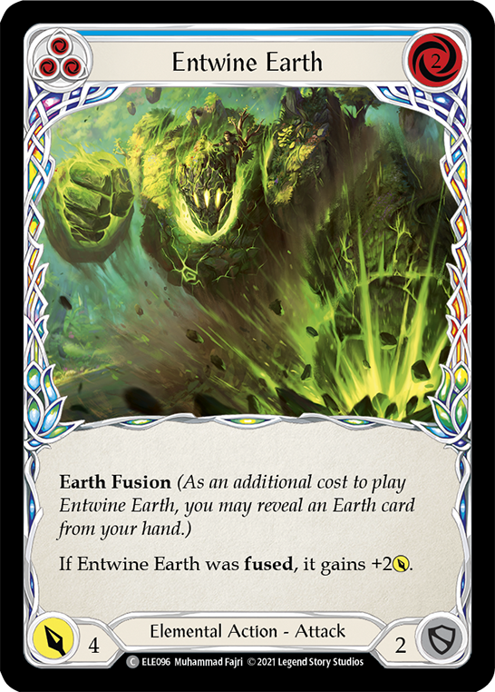 Entwine Earth (Blue) [ELE096] (Tales of Aria)  1st Edition Rainbow Foil | Total Play