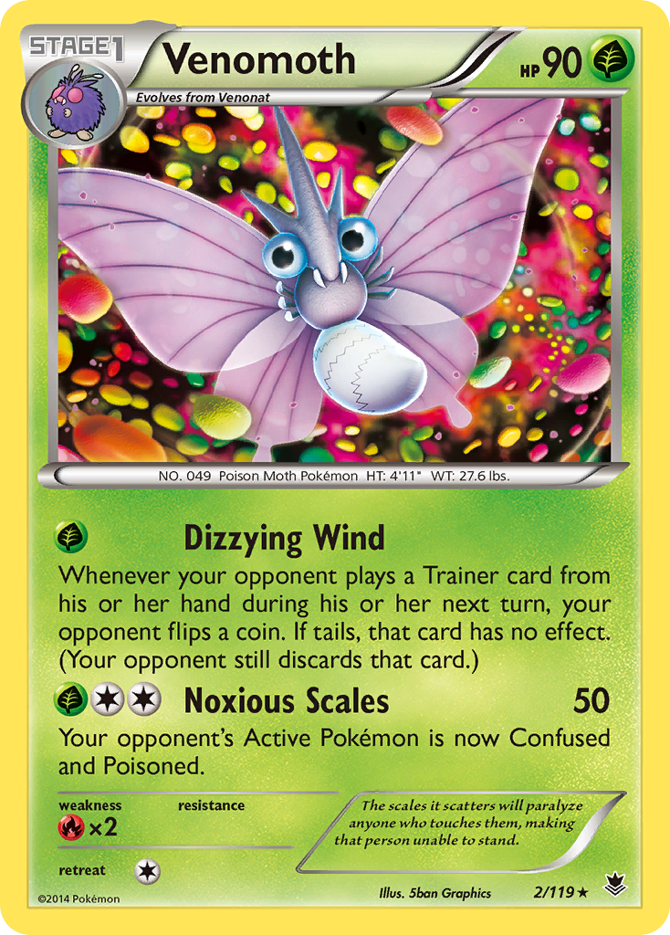 Venomoth (2/119) [XY: Phantom Forces] | Total Play