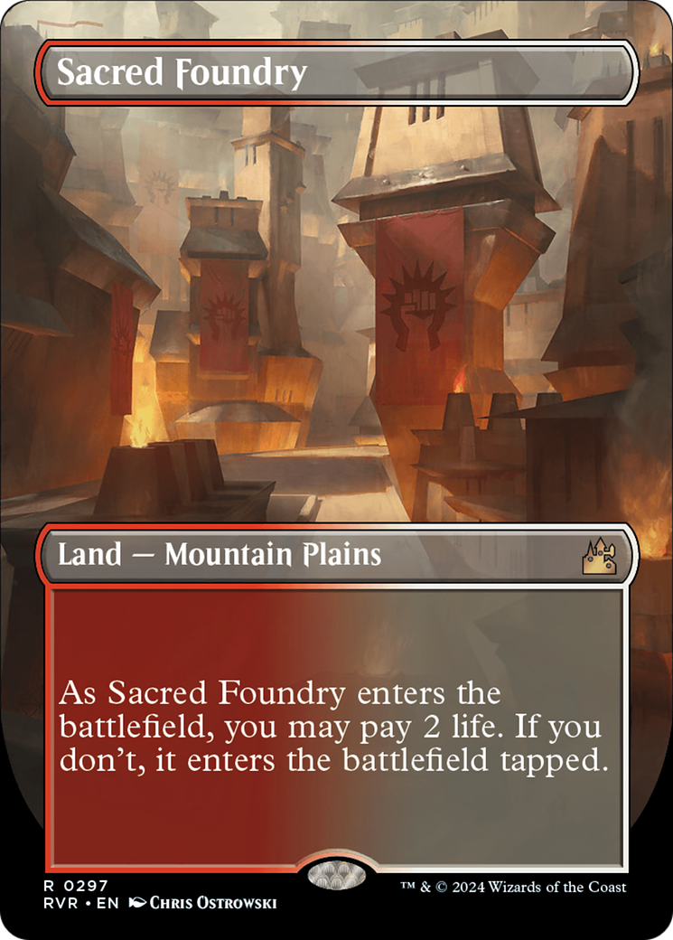 Sacred Foundry (Borderless) [Ravnica Remastered] | Total Play