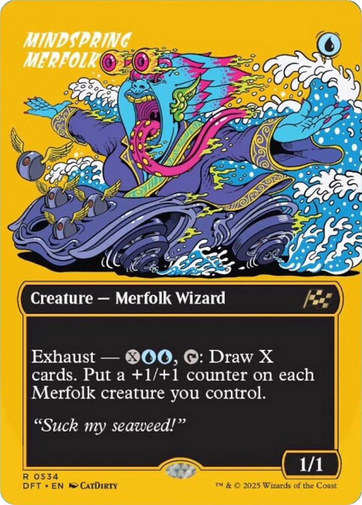 Mindspring Merfolk (Borderless) (First-Place Foil) [Aetherdrift] | Total Play