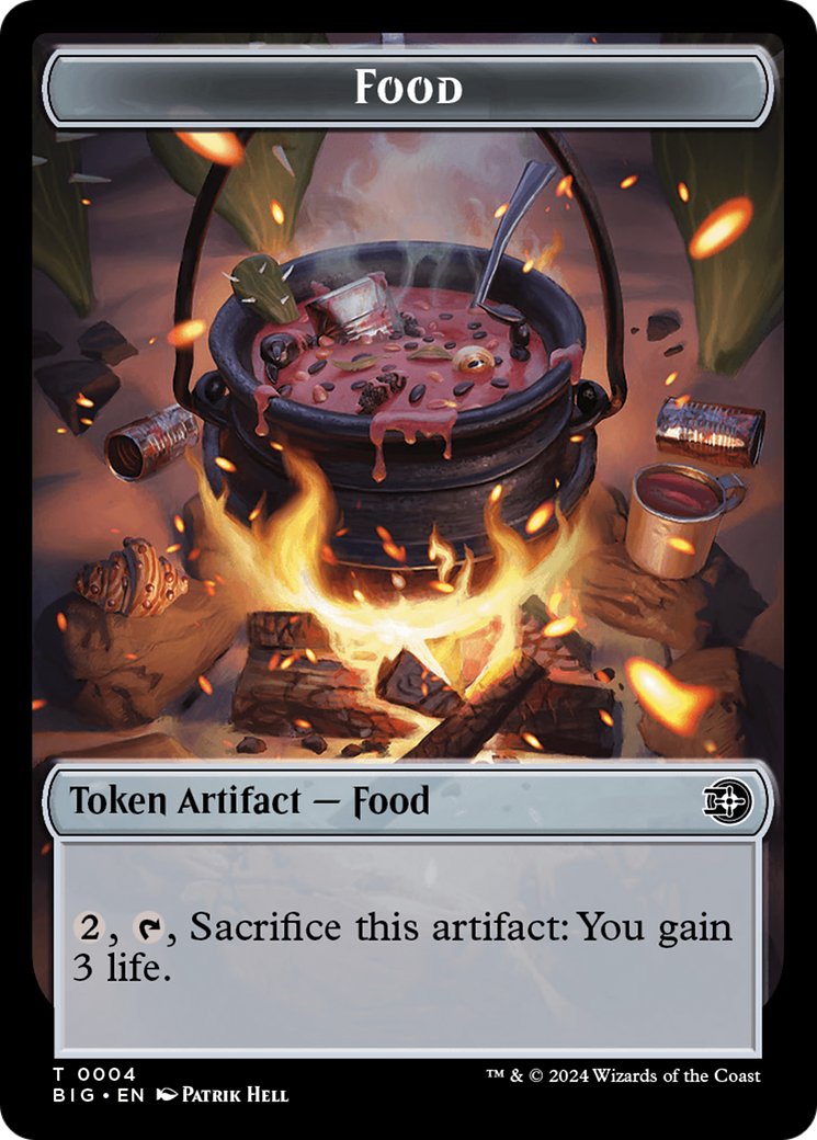 Mercenary // Food (0004) Double-Sided Token [Outlaws of Thunder Junction Tokens] | Total Play