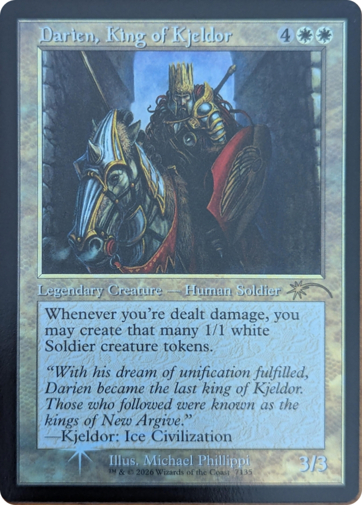 Darien, King of Kjeldor (7135) (Retro Frame) [Secret Lair Drop Series] | Total Play