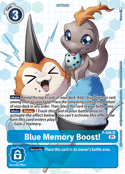Blue Memory Boost! [P-036] (Box Promotion Pack - Next Adventure) [Promotional Cards] | Total Play