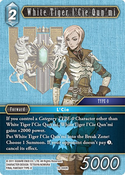 White Tiger l'Cie Qun'mi [Opus X] | Total Play