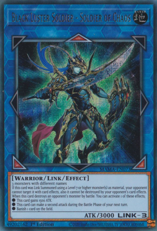 Black Luster Soldier - Soldier of Chaos [MAMA-EN073] Ultra Pharaoh's Rare | Total Play