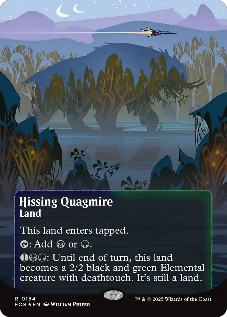 Hissing Quagmire (0154) (Borderless) (Galaxy Foil) [Edge of Eternities: Stellar Sights] | Total Play