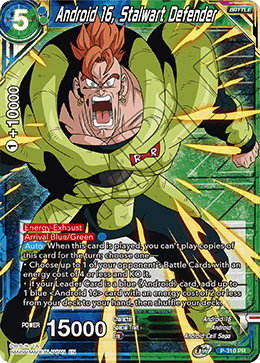 Android 16, Stalwart Defender (Winner Stamped) (P-310_PR) [Tournament Promotion Cards] | Total Play