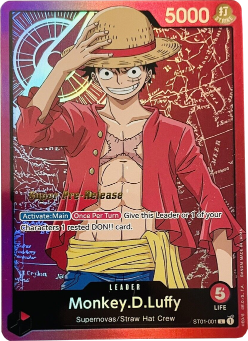 Monkey.D.Luffy (001) [Super Pre-Release Starter Deck: Straw Hat Crew] | Total Play