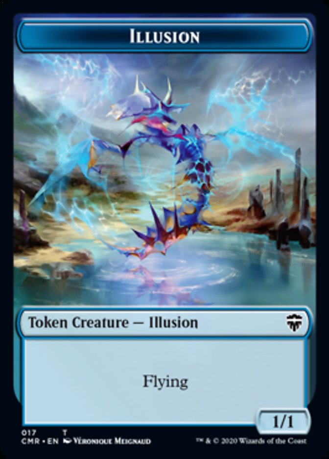 Illusion // Saproling Double-Sided Token [Commander Legends Tokens] | Total Play