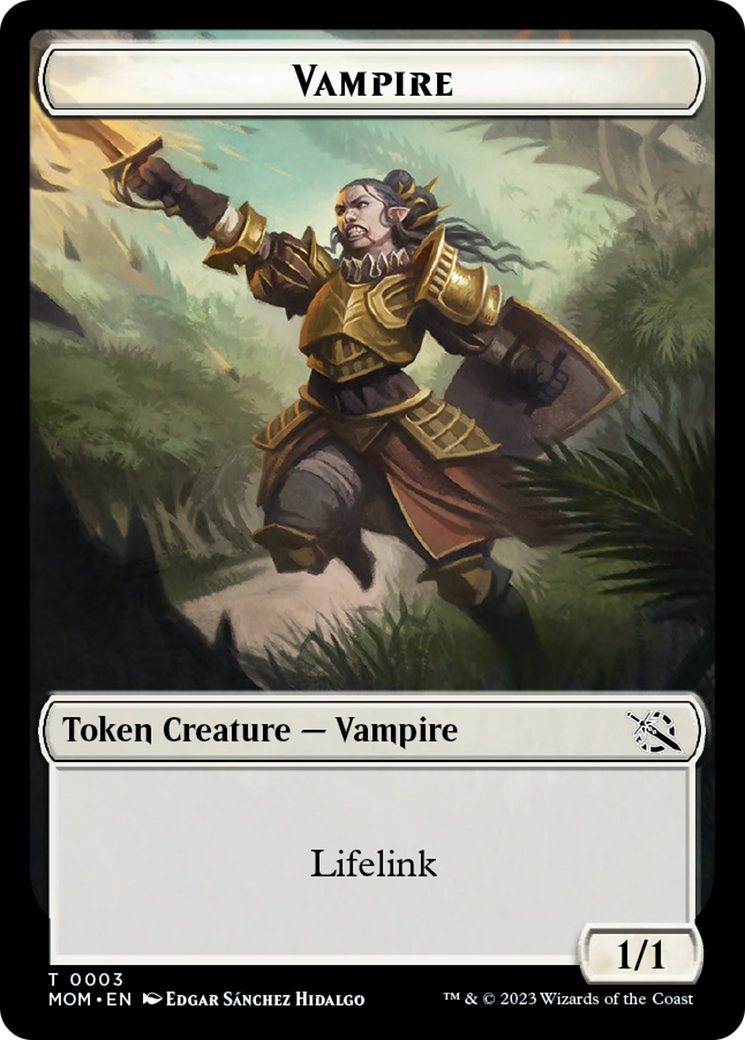 Warrior // Vampire Double-Sided Token [March of the Machine Tokens] | Total Play