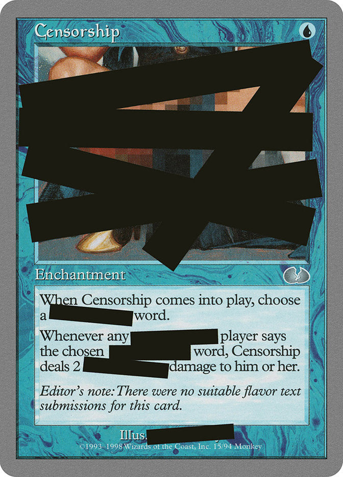 Censorship [Unglued] | Total Play