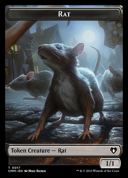 City's Blessing // Rat Double-Sided Token [Commander Masters Tokens] | Total Play