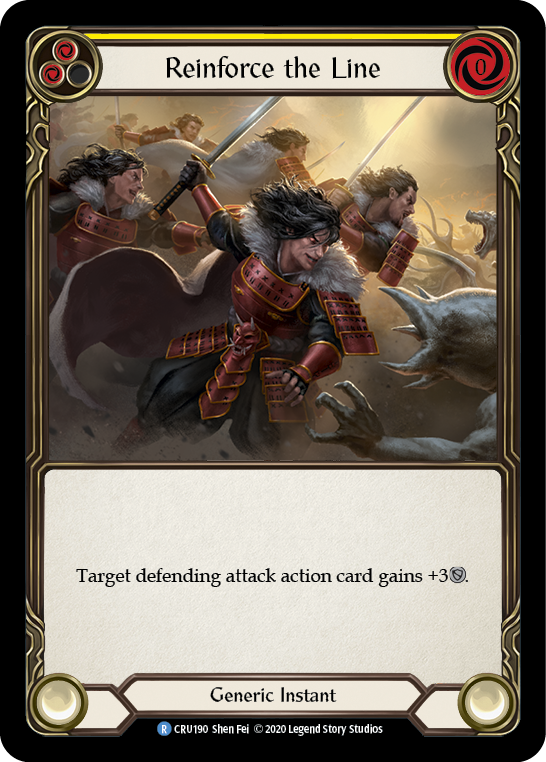 Reinforce the Line (Yellow) [CRU190] (Crucible of War)  1st Edition Rainbow Foil | Total Play